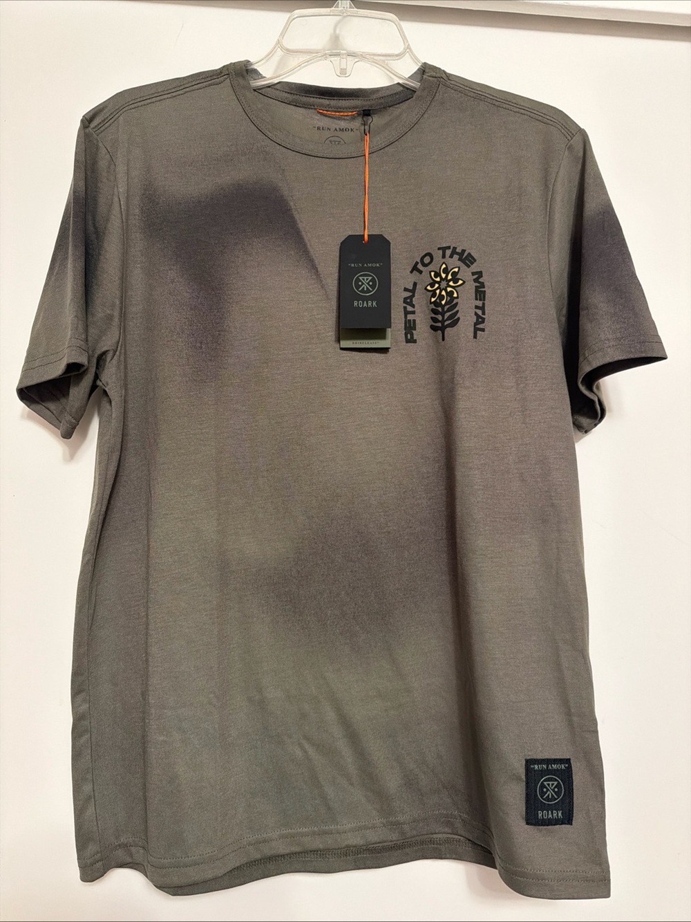 Roark Olive Green 'Petal to the Metal' Short Sleeve Tee